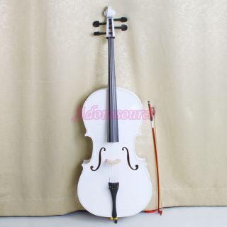   Full Size Professional Sound White Cello Bag Bow Rosin Bridge