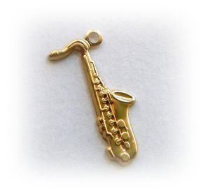 New 12 Brass Saxophone Music Instrument Charms GG
