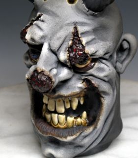 Raku Freak Art Scabby The Clown by Face Jug Maker Dan
