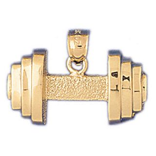 dazzlers 14k yellow gold large dumbbell charm 3485 this is a made to 
