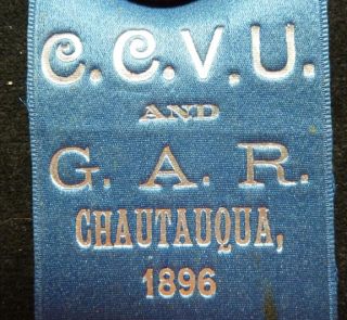 Civil War Veteran Reunion Badge   New York 1896   