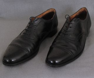 New Lingwood London Black Semi Brogue Oxford Shoes 11D