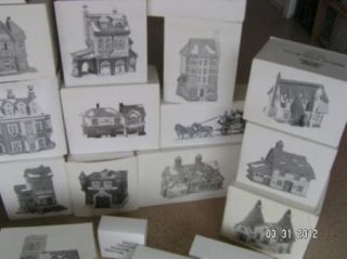 Lot Dept 56 Dickens Village All in Boxes 150+Pieces, Collectors 