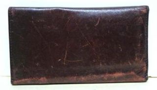   Aniline Cowhide Leather Checkbook Wallet w/AMBASSADOR calculator used