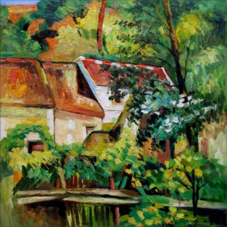 Paul Cezanne House at Auvers Repro Hand Painted Oil Painting 24x24in 