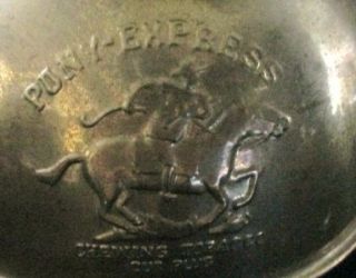Awsome Brass Pony Express Chewing Tobacco Cut Plug Weighted Spittoon 