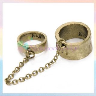   Double Finger Connector Slave Chain Knuckle Ring New Gift