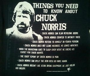 Chuck Norris T Shirt Funny Things You Should Know About Chuck Norris 
