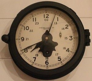 Chelsea Clock Co Boston US Navy Shipboard Clock 1966 12E Submarine 