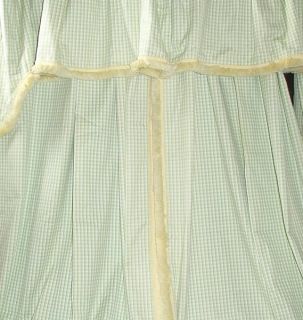   Country Gingham Check Chenille Custom Drapes Curtains Valance 3
