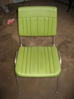 1950s Vintage Retro Cafeteria Chairs Heavy Duty Plastic and Steel 