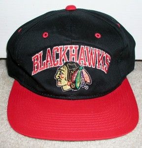 CHICAGO BLACKHAWKS VINTAGE 1990s SNAPBACK HAT G CAP NHL ARCH RETRO 2 