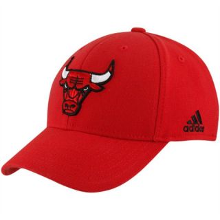 Chicago Bulls Basic Logo Structured Flex Fit Red Adidas TX19Z Hat Cap 