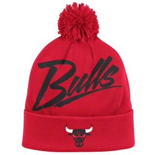chicago bulls m n vice script cuffed knit hat