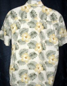 Mens Cherokee Waikiki Wear Hawaiian Button Front Short Sleeve Pocket 