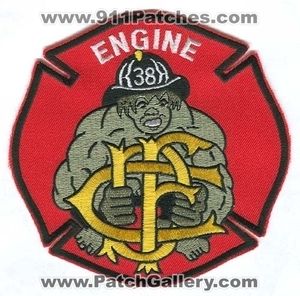 Chicago Fire Department Engine 38 CFD Dept Rescue Hulk Patch Illinois 