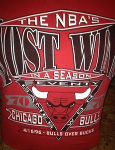 Vintage 1996 Chicago Bulls Most Wins In a NBA Season T Shirt