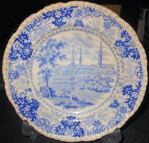 C1820 Enoch Wood Chichester Celtic China English Cities Plate Fully 