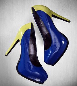 Simply Vera Wang Womens Dani Blue Green Platform High Heels Shoes Sz 6 