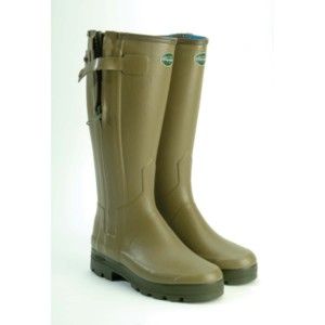 Mens Le Chameau Chasseur Wellies Wellington Leather Lined New