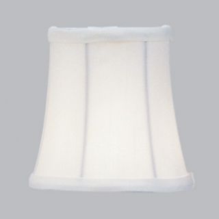 NEW 3.5 in. Wide Clip On Chandelier Shade, Ivory White Fabric, White 