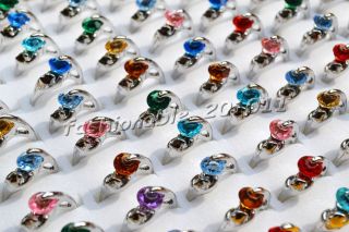   lots Fashion Jewelry 100pcs Resin Happy Face Silver tone Children ring