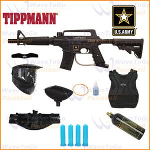   Army Alpha Black Paintball Gun Chest Neck Protector Mega Combo