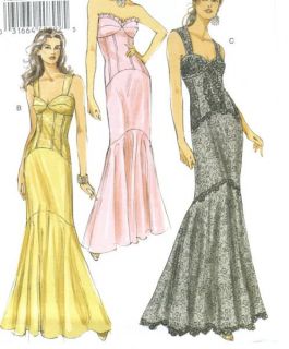   Evening Dress Sewing Pattern Vogue Foundation Boning Bra 8288