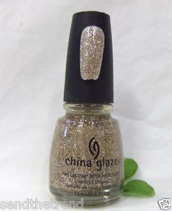 China Glaze Nail Polish Glitter Gold Medallion 80423
