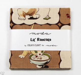 Chloes Closet Lil Rascals Charm Pack 42   5 Inch Squares