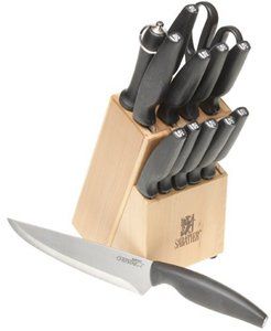 New Sabatier Chef Star 14 Piece Knife Block Set w Knives Great Gift 