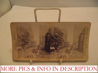   Underwood Cards Stereoscope Viewer 1880/90s 5 Chicago Street Scenes