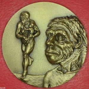 Charles Darwin Naturaliste Grande Médaille Bronze RARE