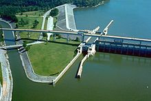 Chickamauga Lock and Dam on the Tennessee River at Chattanooga