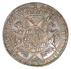 1705 Olmutz Charles III of Lorraine Beautiful Silver Thaler Coin R 