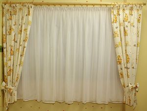 New Window Curtains for Childrens Baby Nursery Room Complete with Tie 