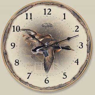 terry redlin quart clock autumn shoreline ducks