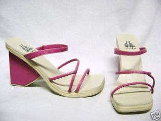 Dollhouse Chris Pink Fuschia Wedge Strap Sandals 6 7 9