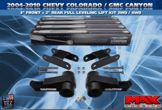 2004 2010 Chevy Colorado Canyon 3 Full Leveling Lift Kit w Shocks 4WD 
