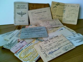 WWII 1950s Wallet with 25 Military Cards Charles Meyer