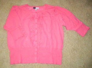 Simply Chloe Dao Ruffle Front Placket Sweater 1x NWT