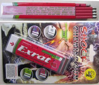 Exrat Electric Shock Chewing Gum Prank Joke Gag Trick Toy New