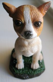 Chihuahua Dog Bobble Head Figurine Wobbler Nodder Cute