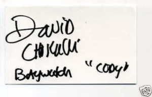 David Chokachi Baywatch Witchblade Signed Autograph