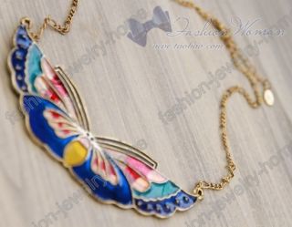   beautiful glazed butterfly charming chokers necklace item pictures++