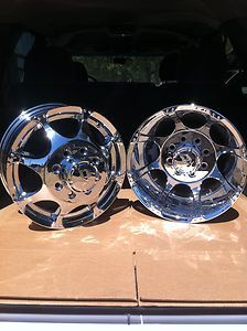 16 CHROME DUALLY WHEELS RIMS CHEVY 3500 DODGE 3500 2WD 4WD TRUCK