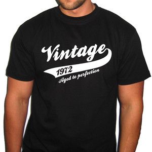 Vintage 1972 Year 40th Birthday Gift Present T Shirt Mens Womens All 