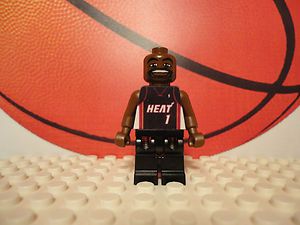 Lego CHRIS BOSH Custom Minifig Miami Heat NBA Basketball Player 1