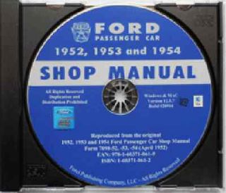   1954 FORD REPAIR SHOP MANUAL CD Ranch Wagon Country Squire Todor