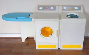 Little Tikes Vintage Washer Dryer Ironing Board Set Child Size